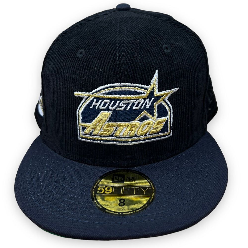 Houston Astrosβ Hat Mens 8 Black Corduroy New Era 35 Years Patch Classic Logo